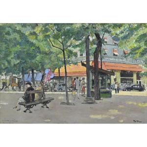 View Of Champs Elysees,  Pol Dom, Belgian Painter (1885-1978)