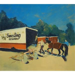 After Horse Racing, Oil On Panel, Signed By Geert Meyer