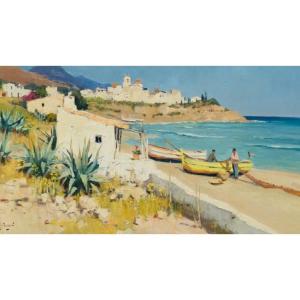 Arie Zwart, A View Of Benidorm , Oil