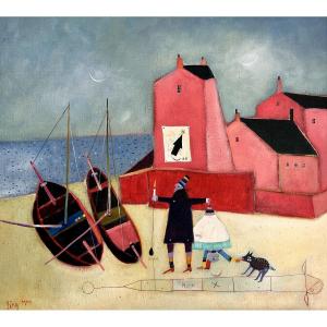 Harmut Eing, Zanzibar In Vlissingen, Oil, Signed