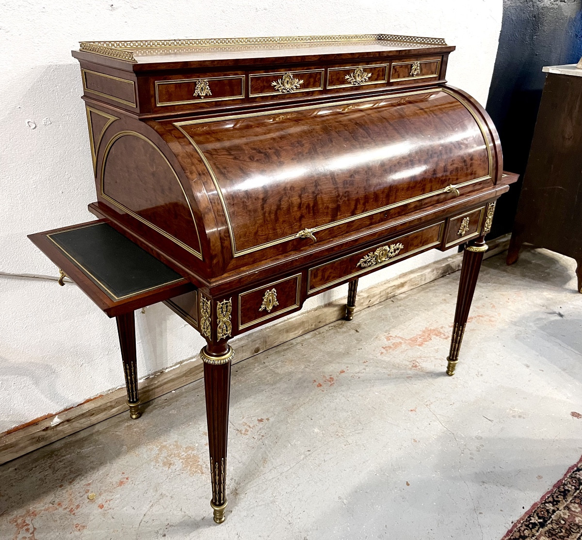 Cylinder Desk Stamped Grohé In Paris. -photo-2
