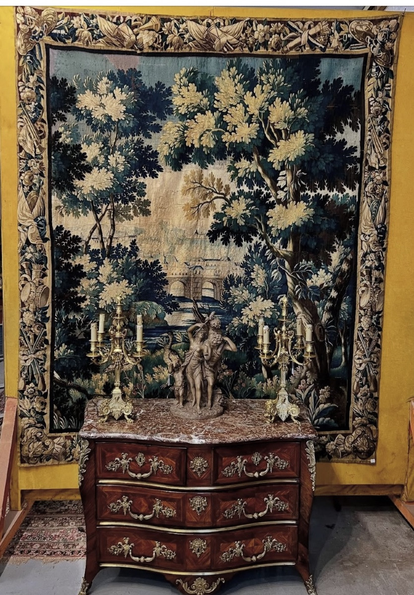 18th Century Aubusson Greenery Tapestry.
