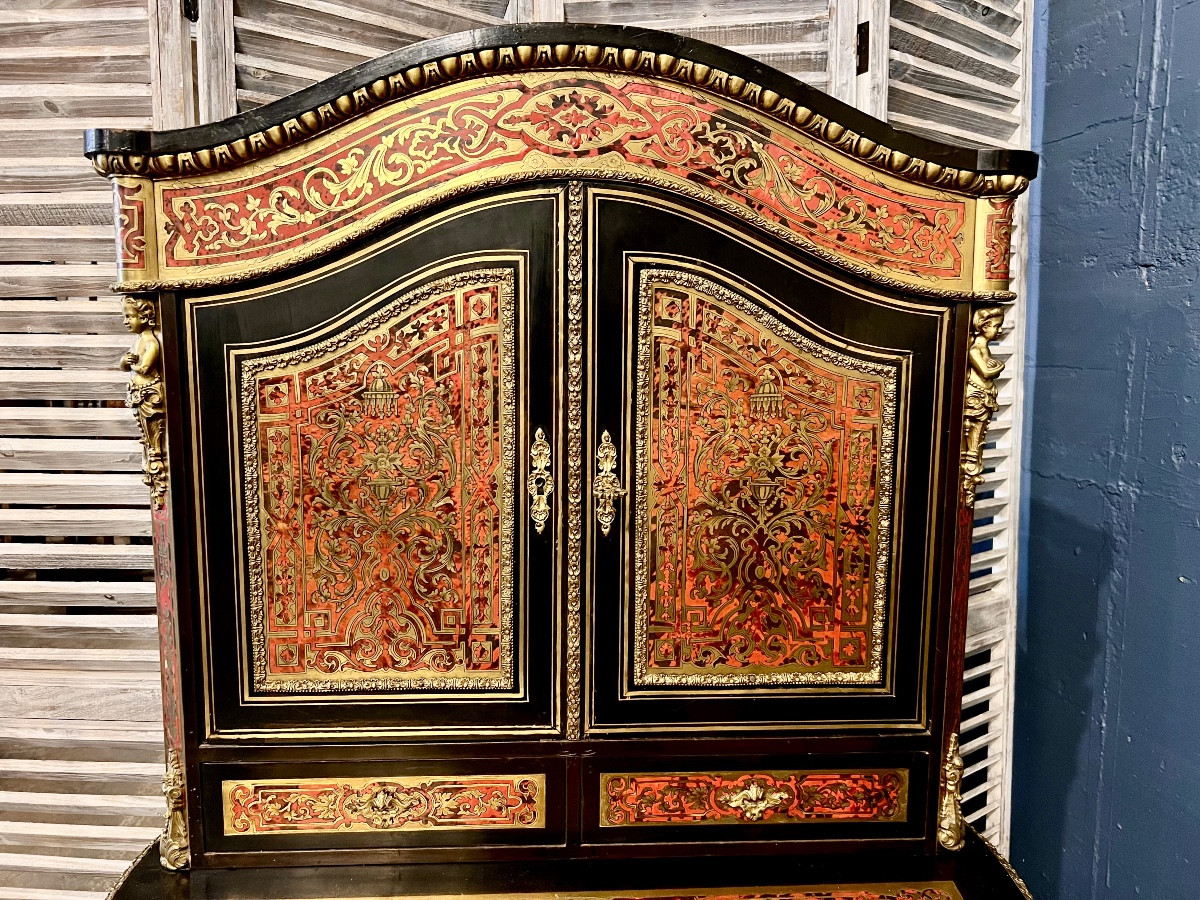 Happiness Of The Day Boulle Marquetry. -photo-2