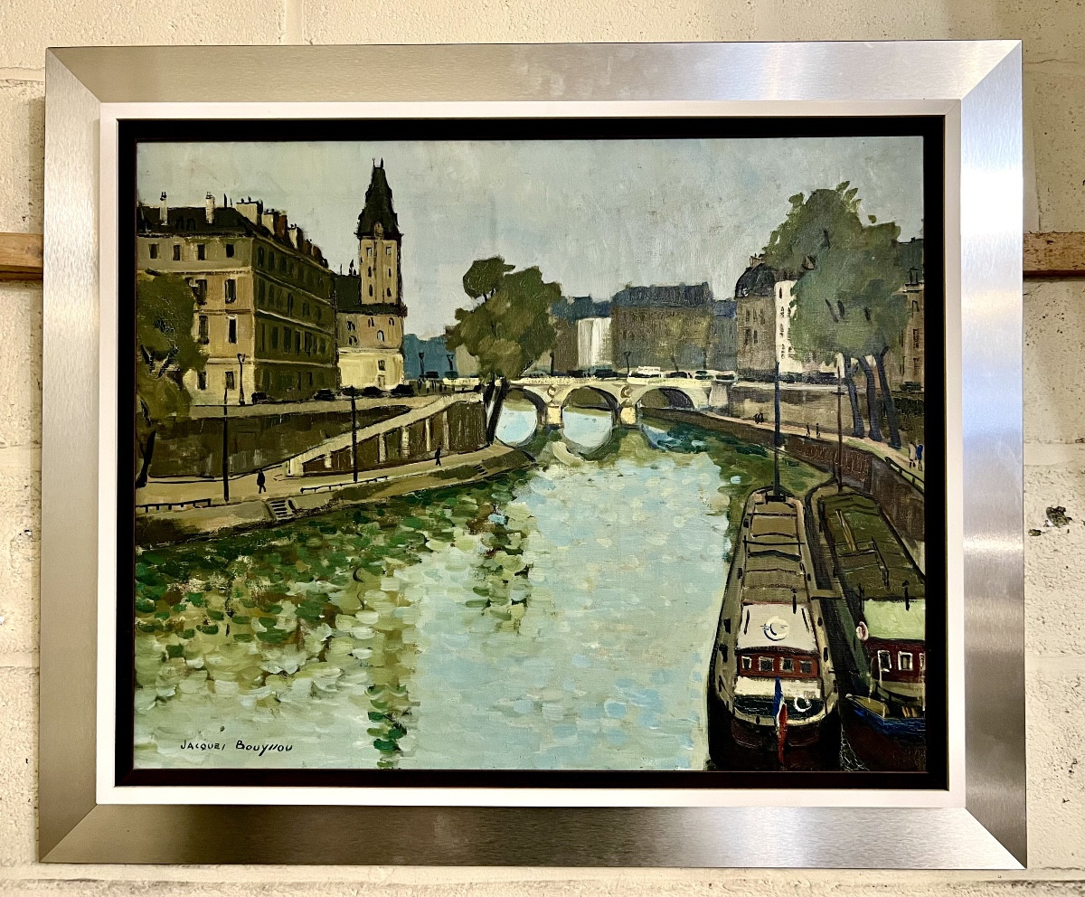 Jacques Bouyssou, huile sur toile. 