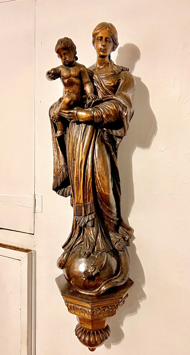 Grande vierge à l’enfant XVII ème 