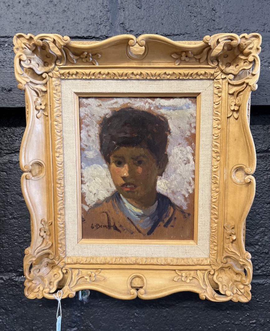 Émile Bernard ( 1848-1941 ) Portrait du fils du peintre. 