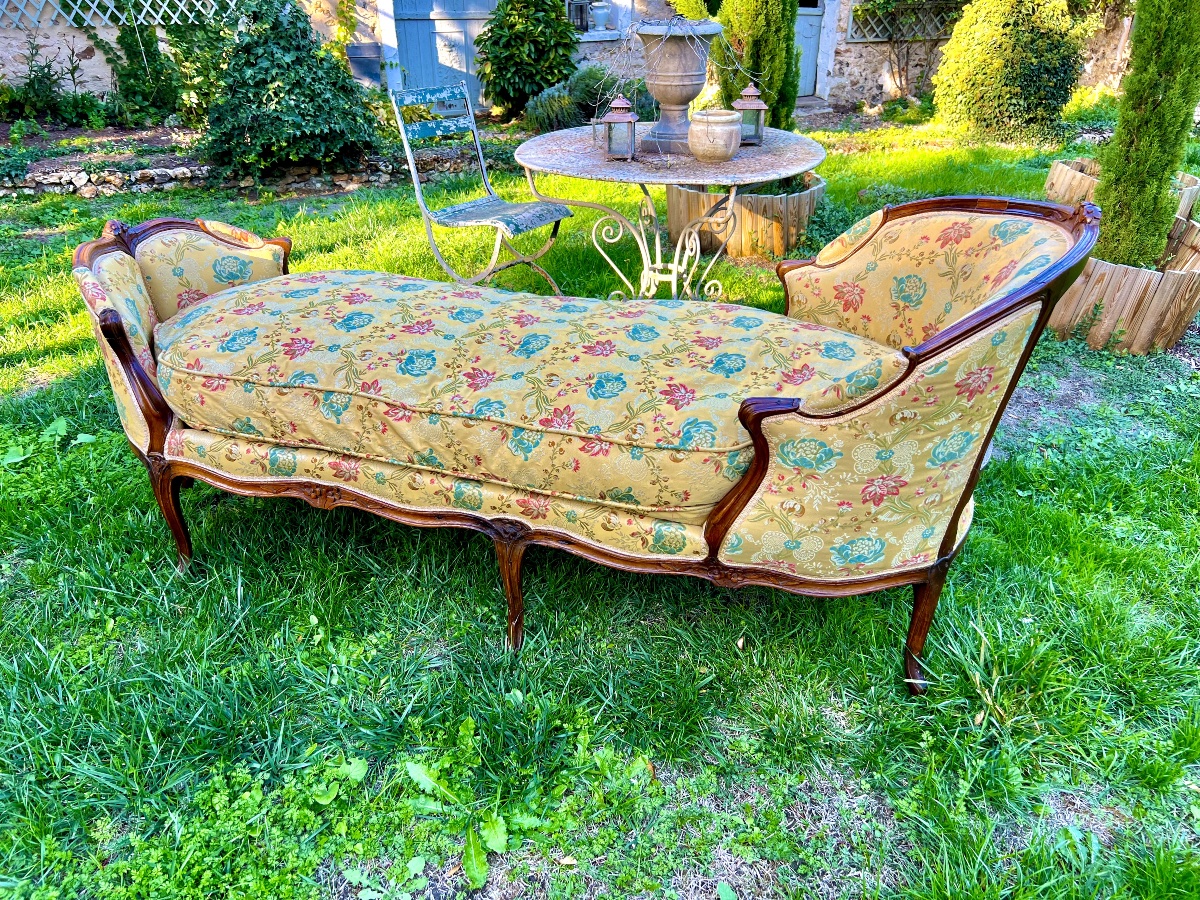Louis XV-style Chaise Longue, 18th Century.-photo-2