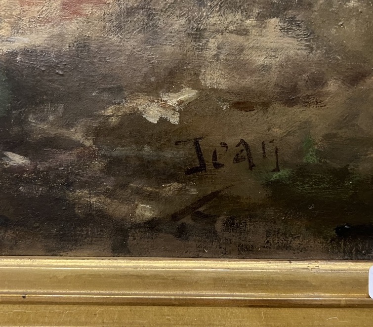 Large Oil-on-canvas Still Life, Signed. -photo-2