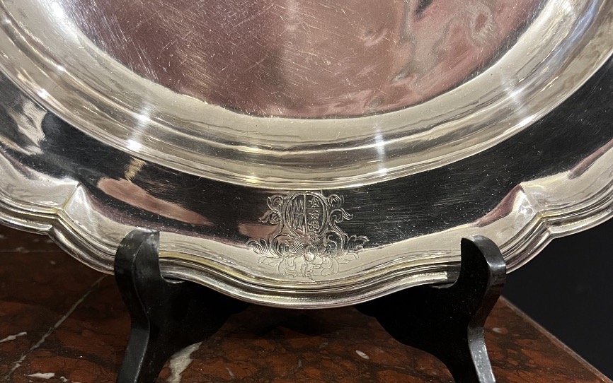 Silver-plated Metal Shaving Dish. 19th Century-photo-2