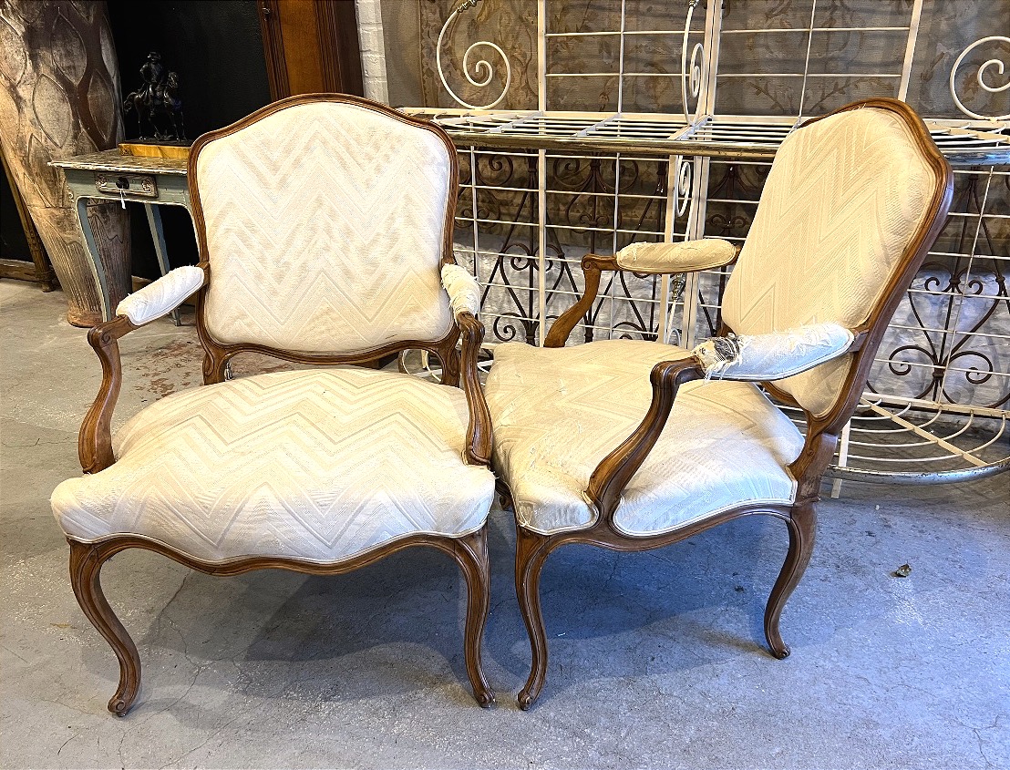 Pair Of Armchairs By Nicolas Quinibert Foliot. -photo-2
