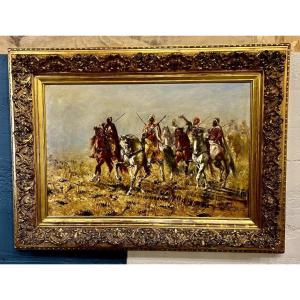 Large Orientalist Oil On Canvas Signed By Staakman, 1892
