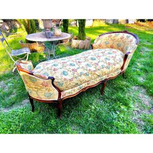 Louis XV-style Chaise Longue, 18th Century.