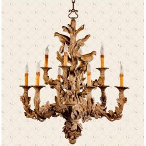 Lustre en bois