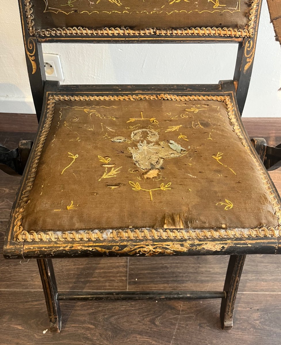 Petit Fauteuil Pliant Napoléon III-photo-3