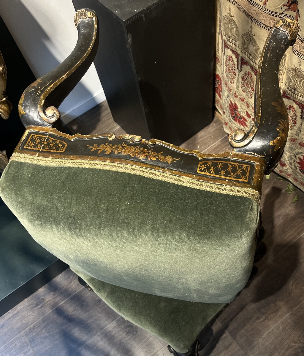 Paire de tabourets italiennes -photo-3