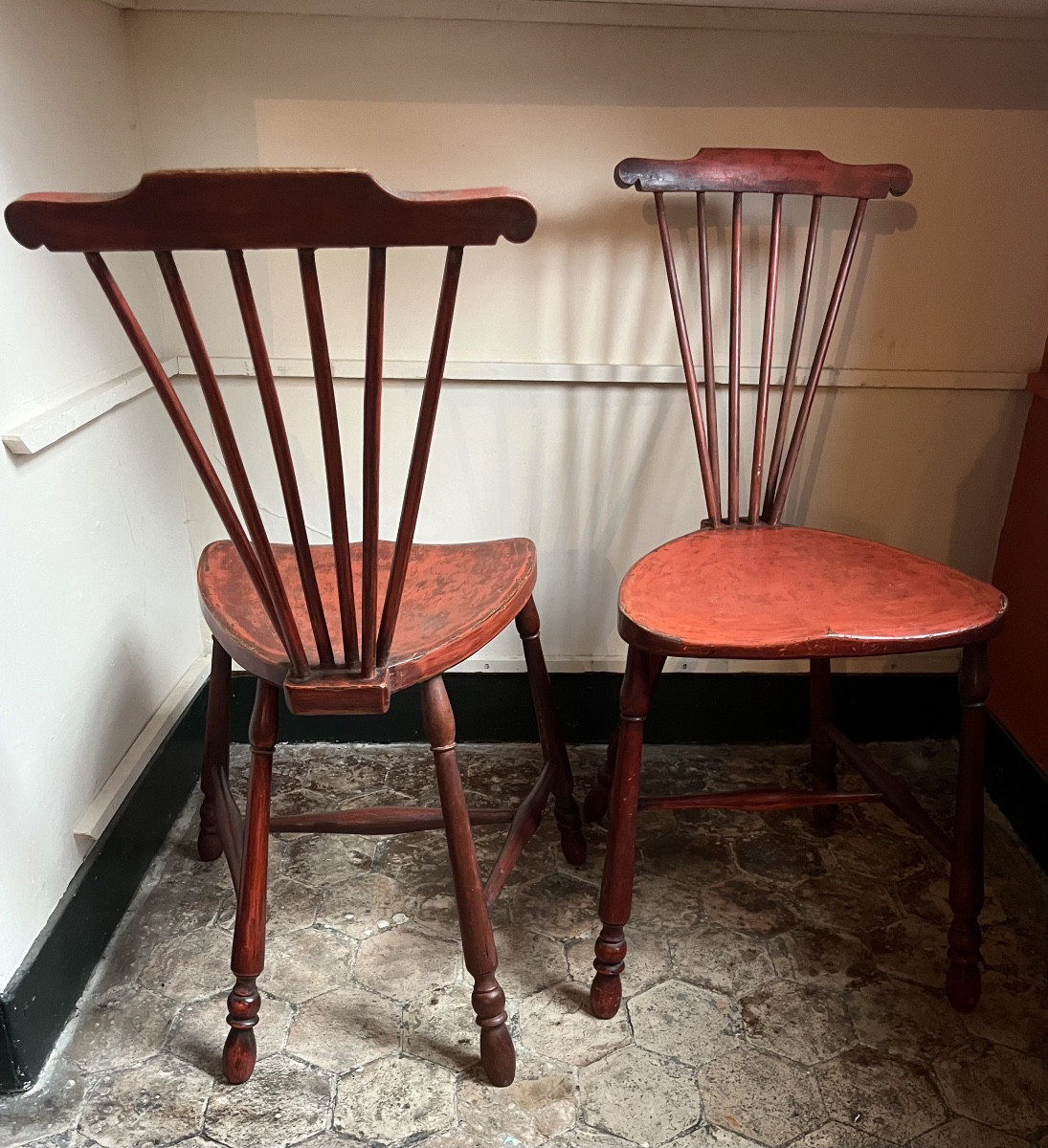 Paire de chaises anglaises fin XIXème-photo-2