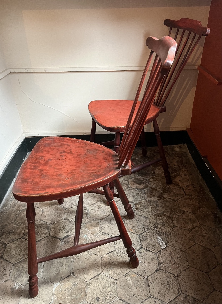 Paire de chaises anglaises fin XIXème-photo-4