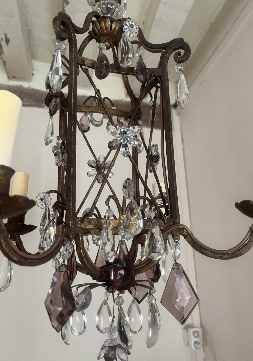 Lustre fer forgé années 60-photo-2