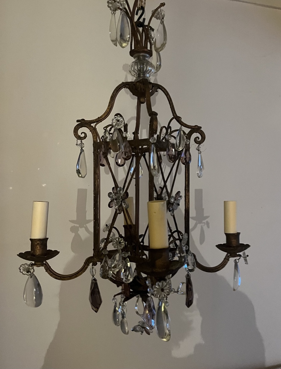 Lustre fer forgé années 60-photo-1