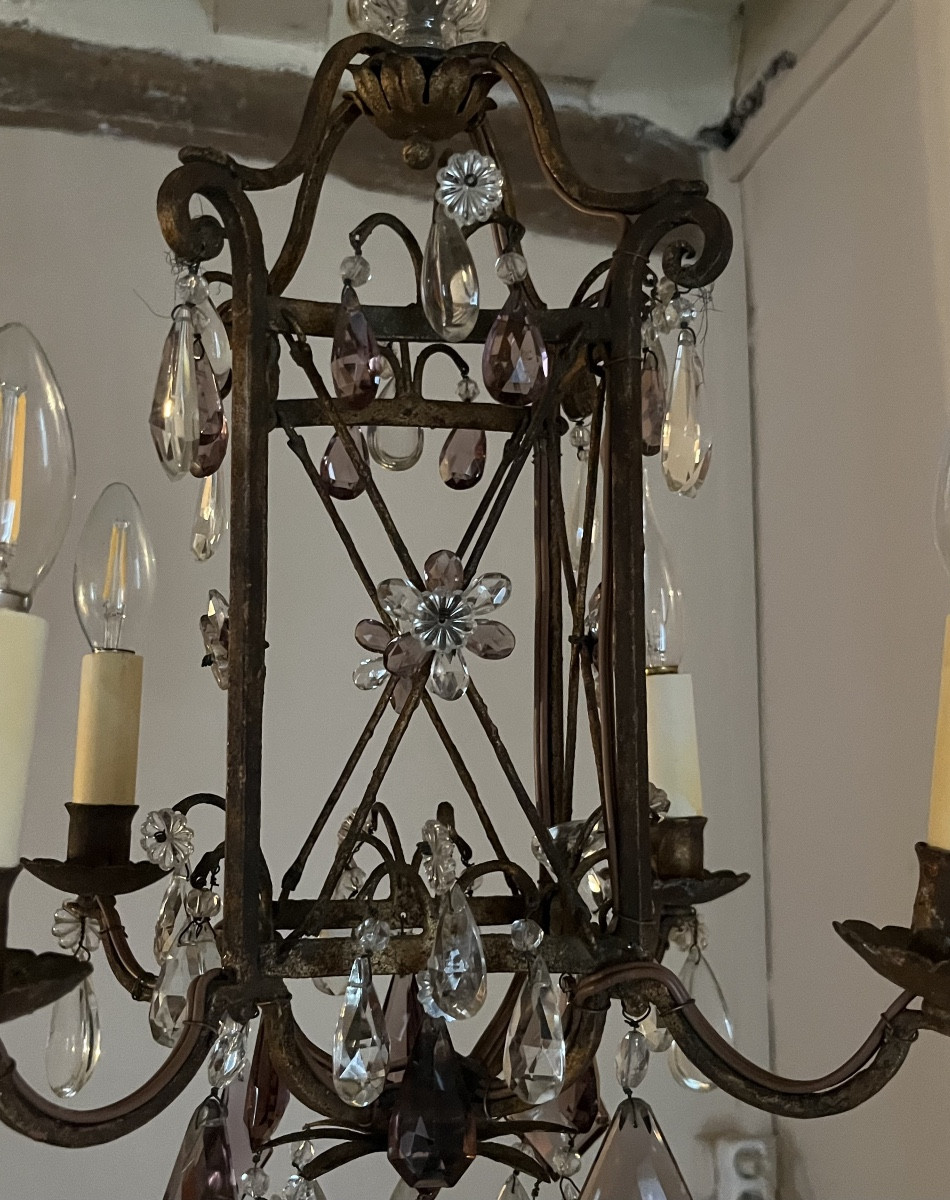 Lustre fer forgé années 60-photo-2