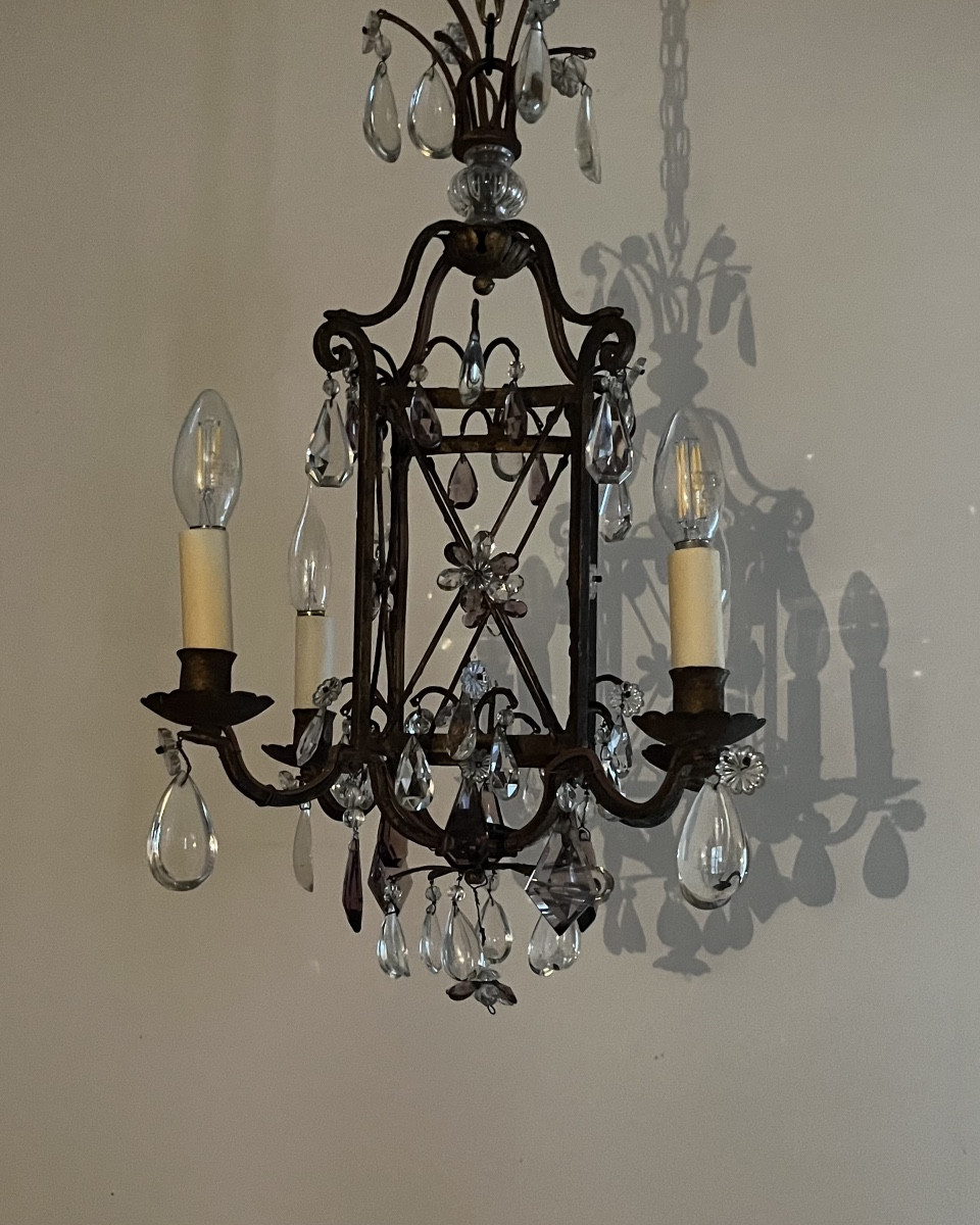 Lustre fer forgé années 60