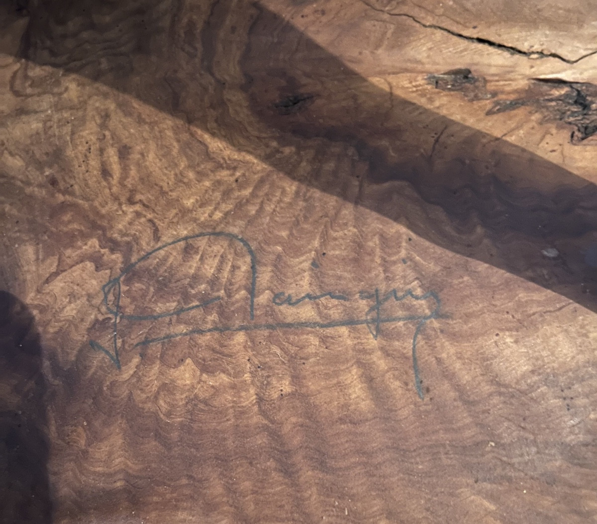 Chaise en olivier années 60-photo-1