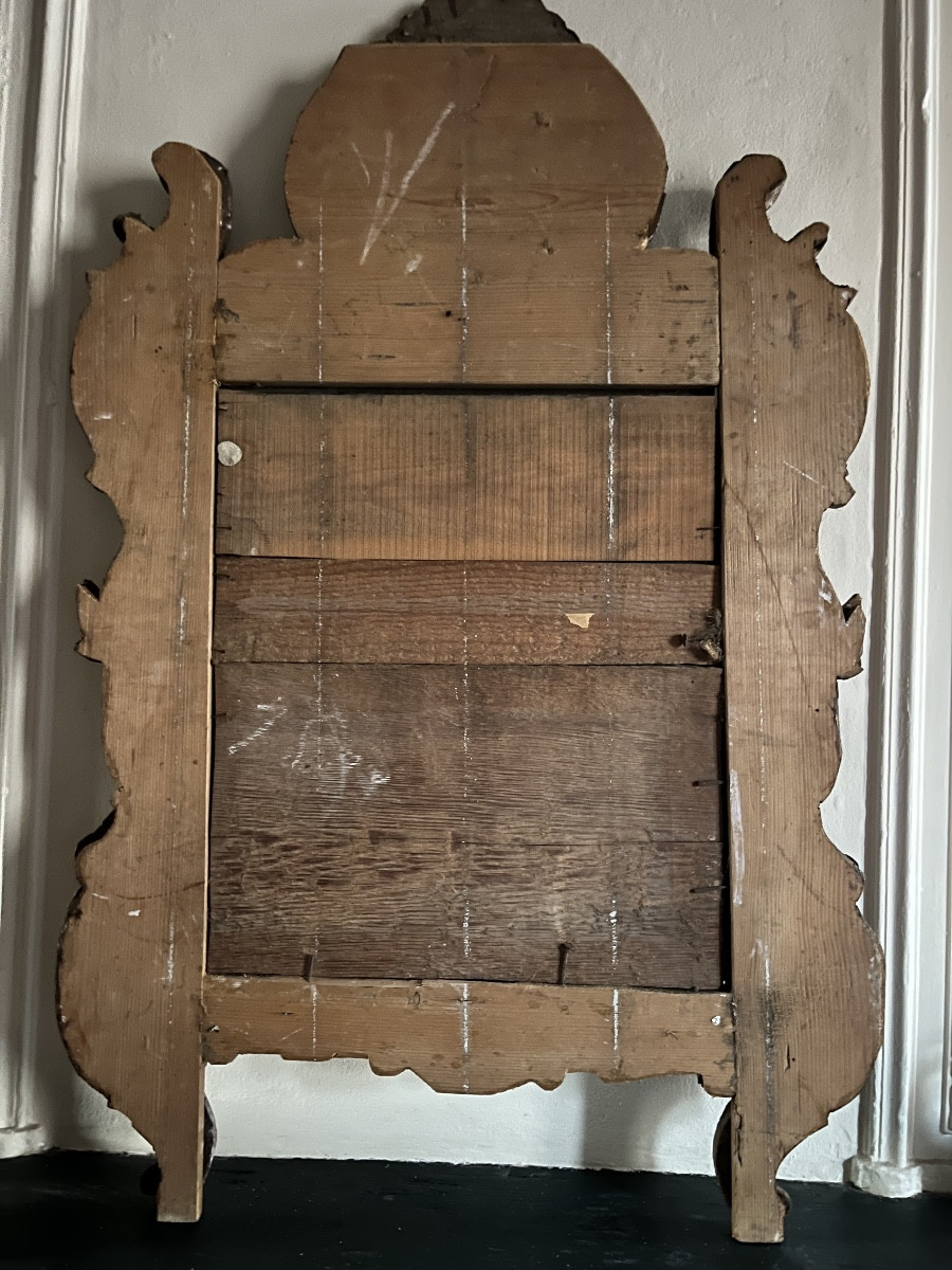 Miroir en bois doré XVIIIème-photo-2
