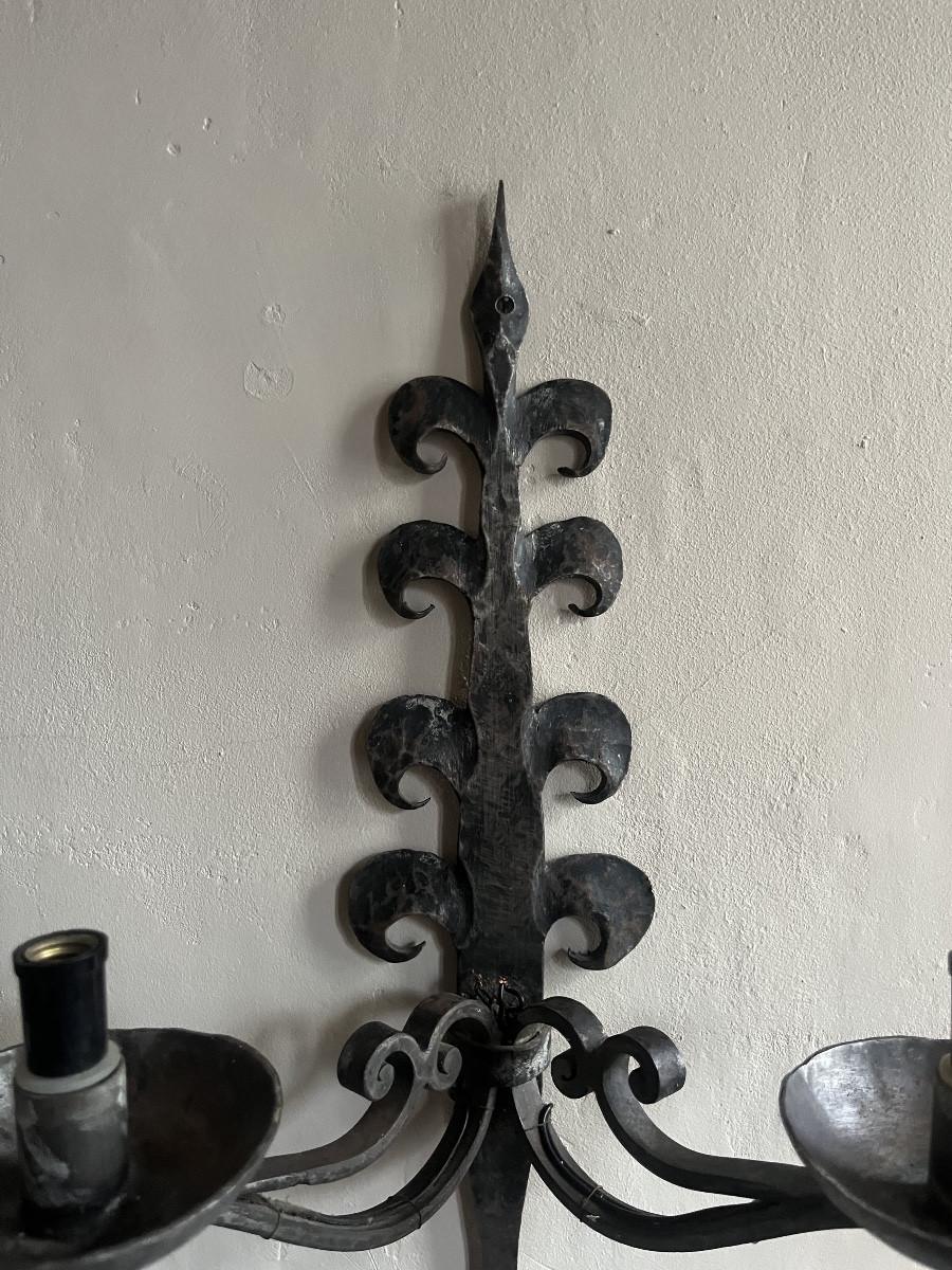 Paire d’appliques milieu XXème-photo-3