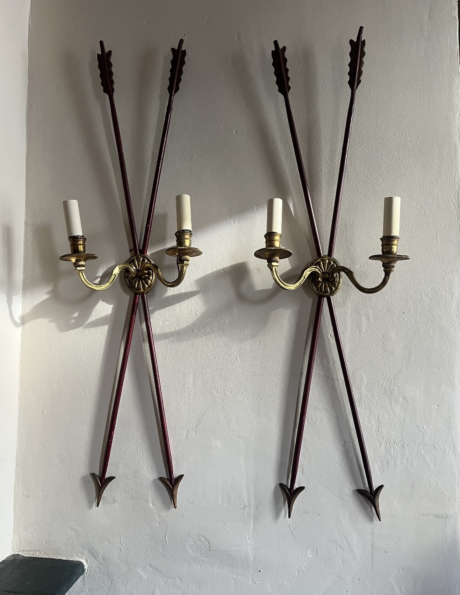 Large Pair Of 1950s Wall Sconces