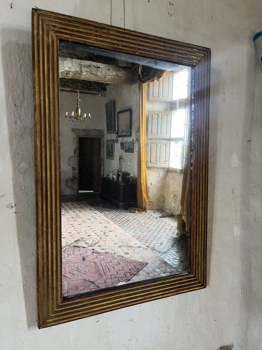 Gilded Fluted Mirror-photo-4