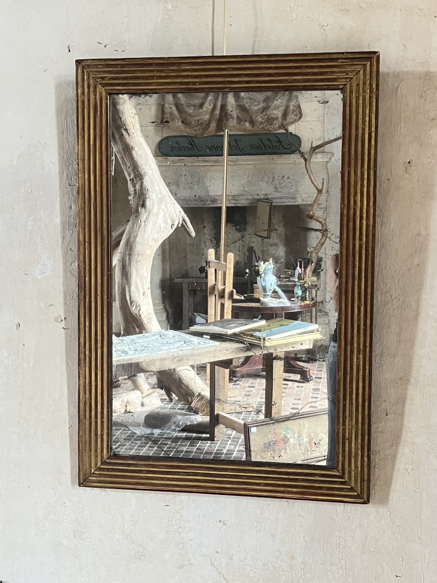 Gilded Fluted Mirror