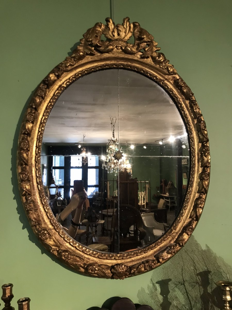 Cadre Louis XIV monté en miroir