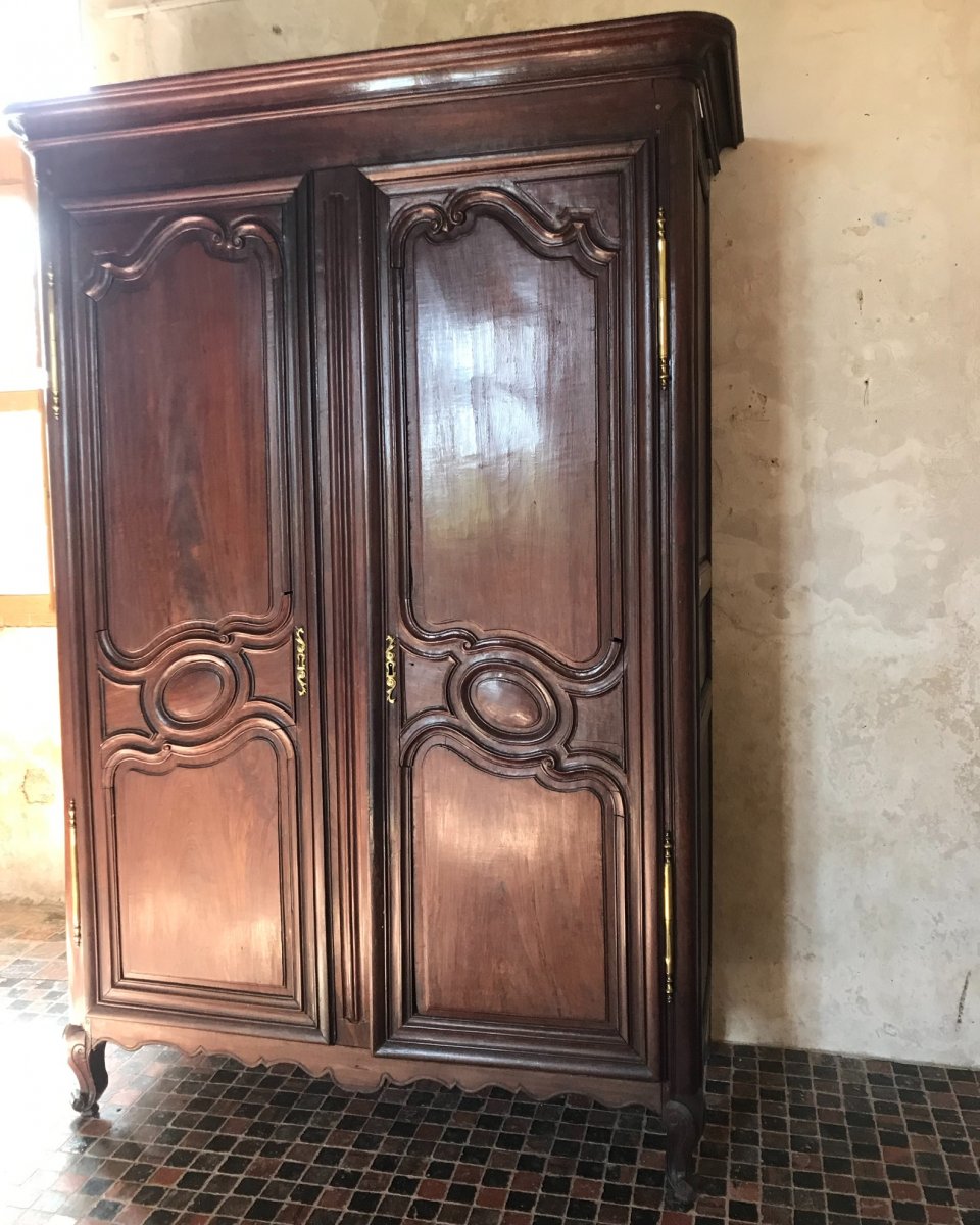 Armoire De Port En Acajou D’époque Louis XV-photo-3