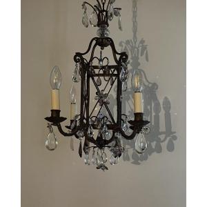 Lustre fer forgé années 60