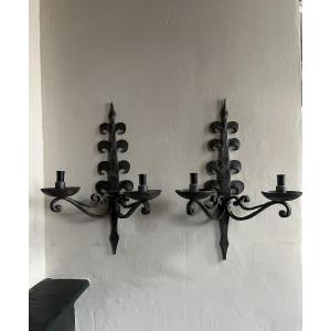Pair Of Mid-20th Century Wall Sconces