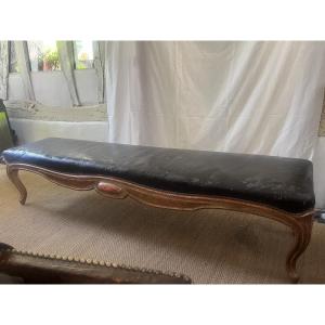 Grande banquette italienne en bois doré