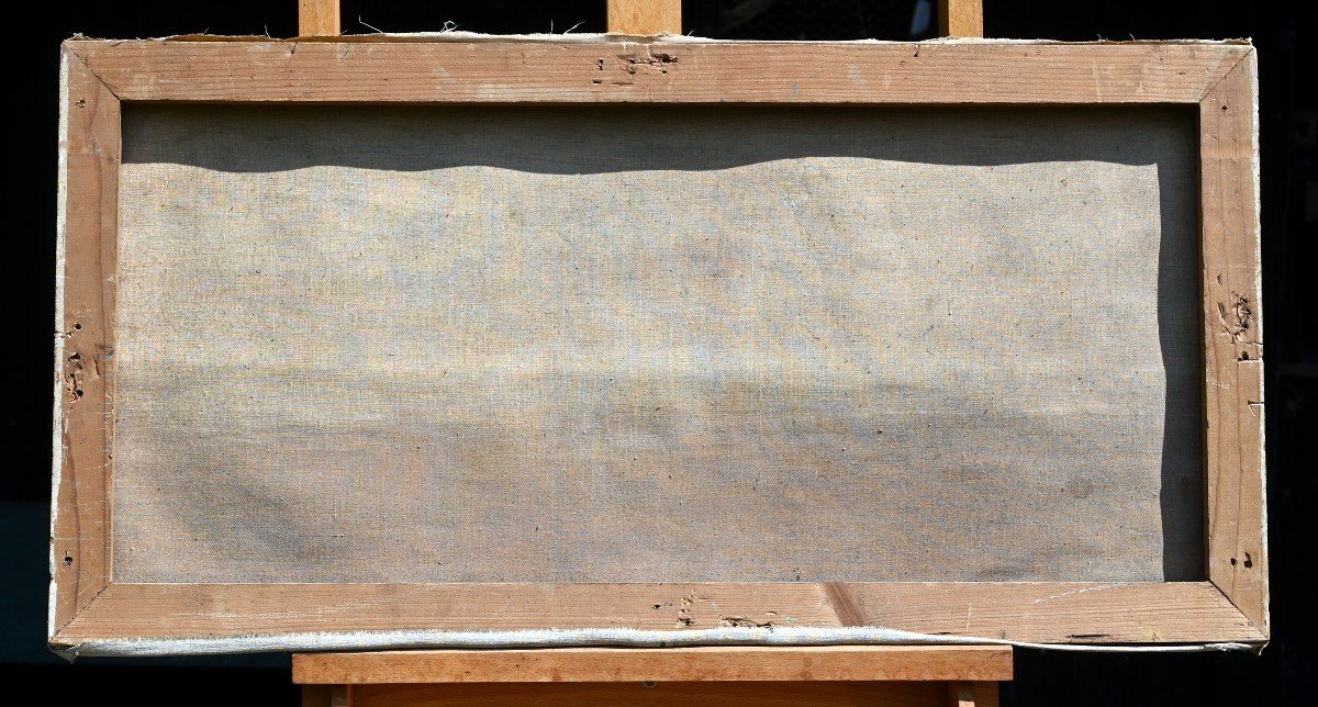 Tempête En Mer | Huile Sur Toile Signée Bermont (xxe)-photo-3