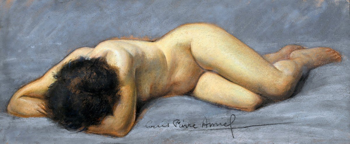 Louis-pierre Amiel (1889-1980) Reclining Nude | Pastel, Woman