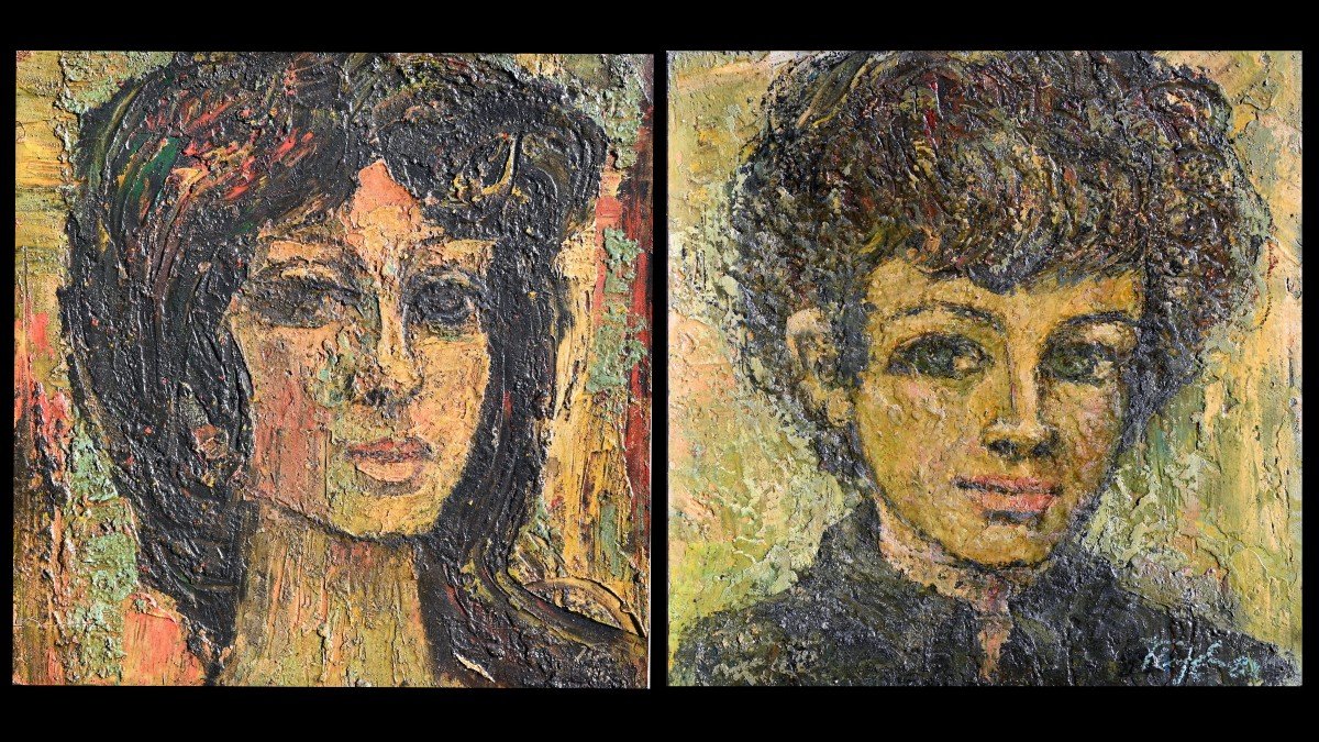Peter Nikolov (1928-2020) Deux Portraits | Ecole Bulgare, Karlovo