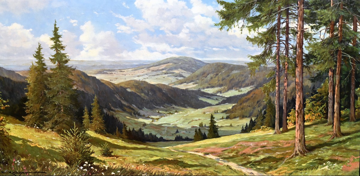Erich Krüger (1897-1978) Mountain Landscape | Germany, Saxony, Hartz
