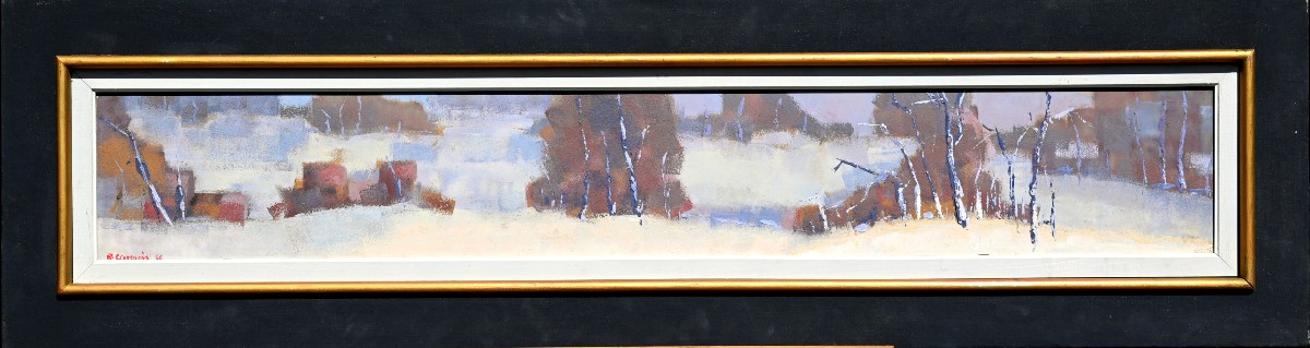 Roger Clavequin (1920-1991) Winter In Montbéliard, 1966 | Comtois, Doubs, Snow