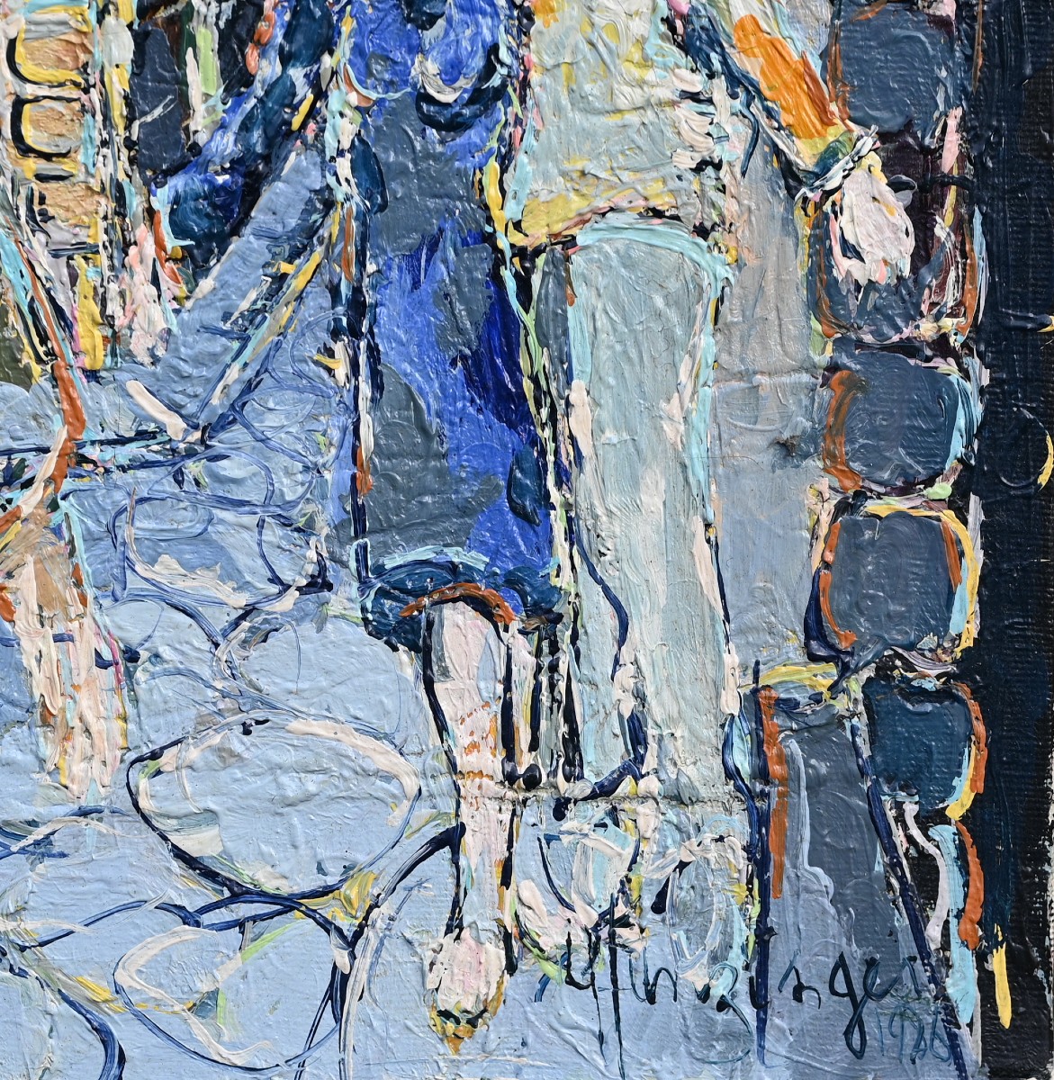 Laurent Hunzinger (born In 1949) Street Scene -photo-2