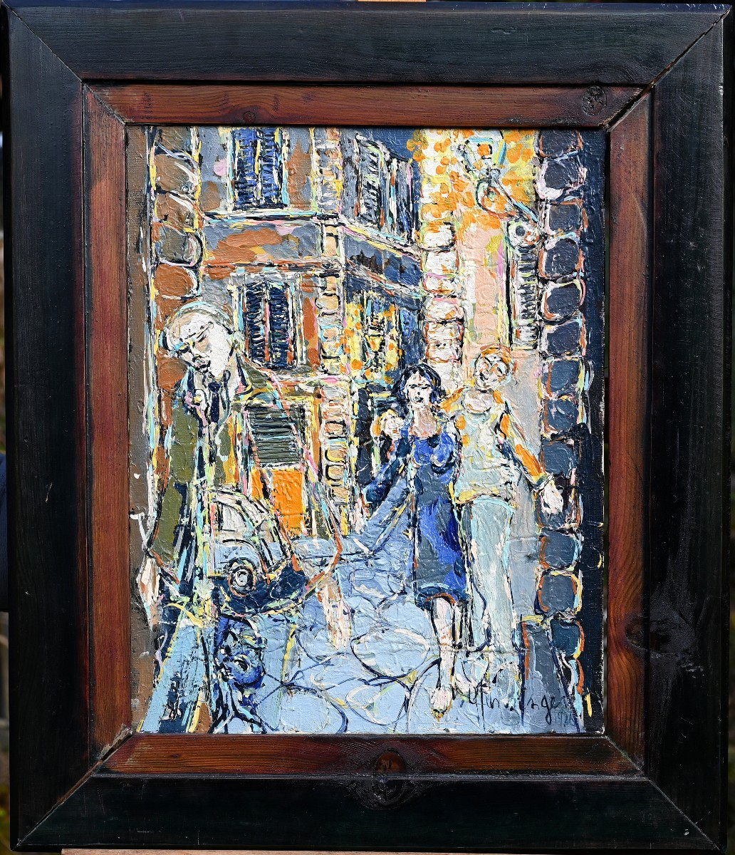 Laurent Hunzinger (born In 1949) Street Scene -photo-3