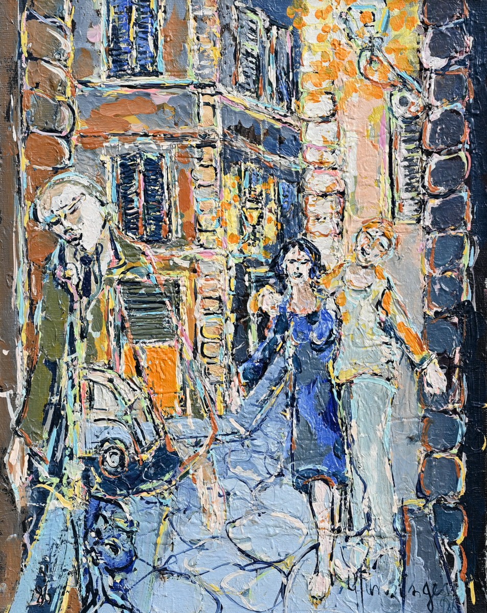 Laurent Hunzinger (born In 1949) Street Scene 
