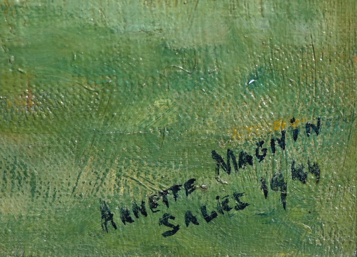 Lively Landscape At Salies-de-béarn, Signed And Dated 1944 | Pyrenees-photo-2