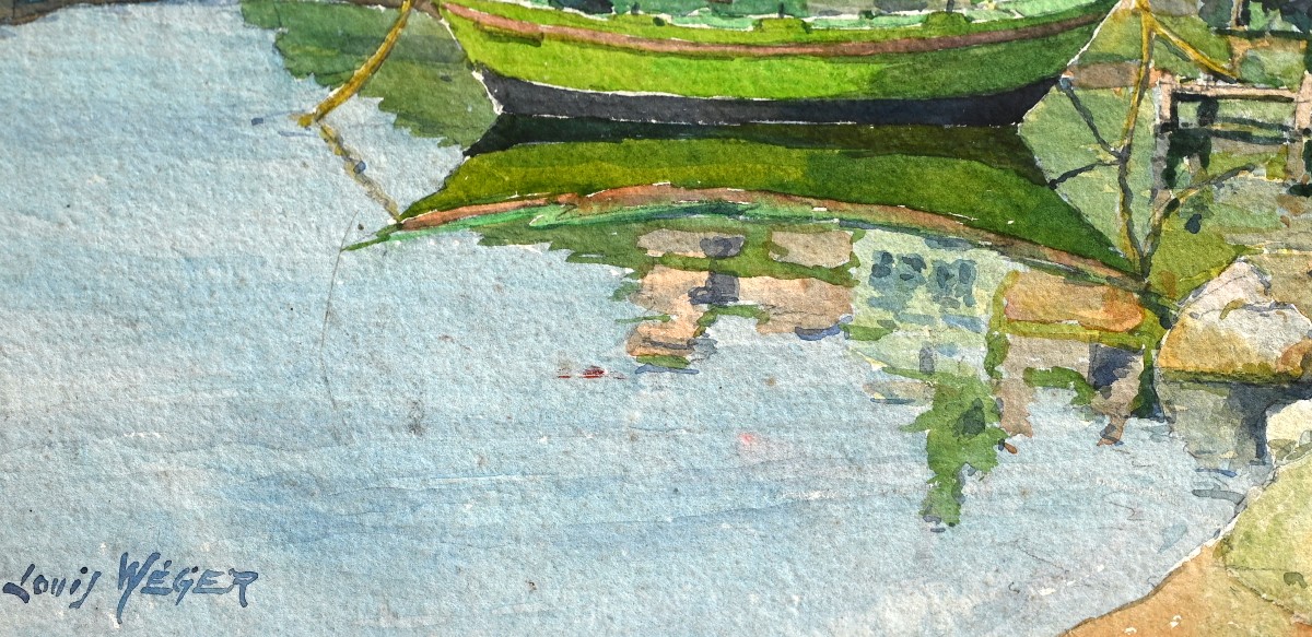 Louis WEGER (1903-1974) | Marseille, marine, sentier du Littoral, Provence-photo-2