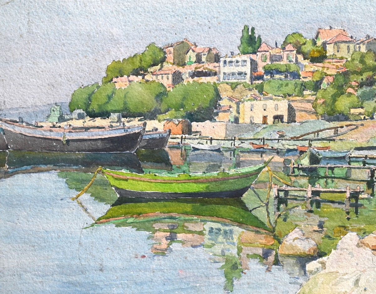 Louis WEGER (1903-1974) | Marseille, marine, sentier du Littoral, Provence-photo-2