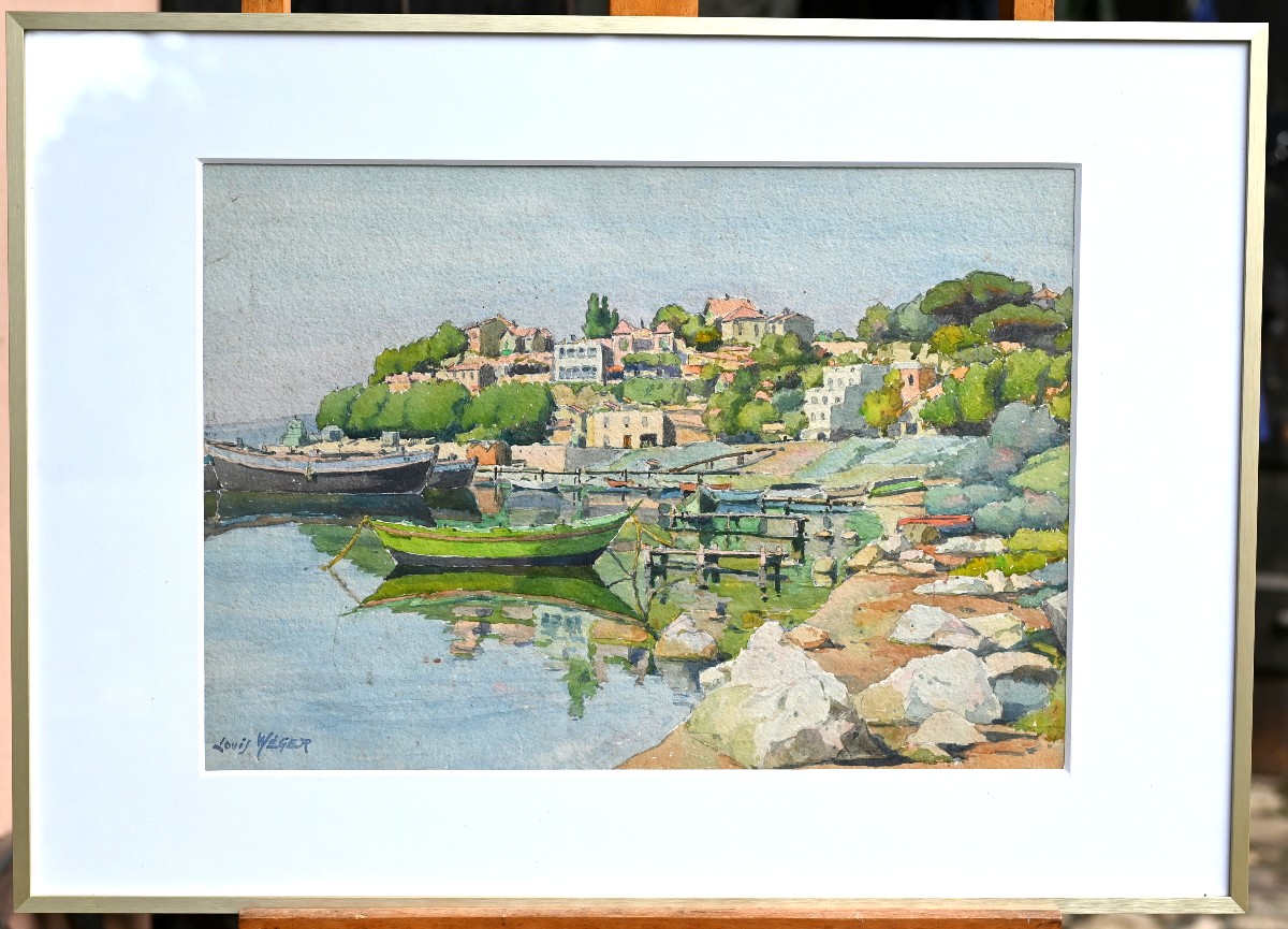 Louis WEGER (1903-1974) | Marseille, marine, sentier du Littoral, Provence-photo-3
