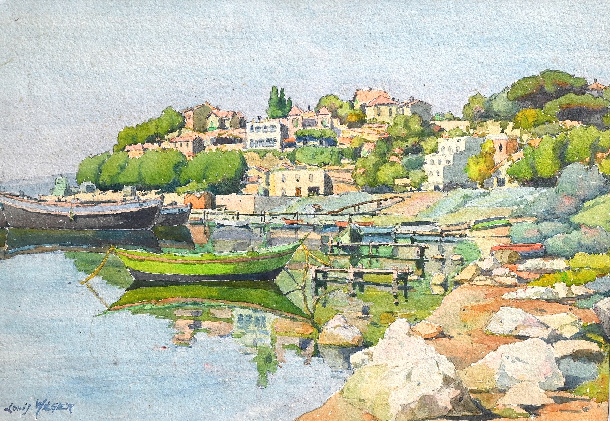 Louis WEGER (1903-1974) | Marseille, marine, sentier du Littoral, Provence