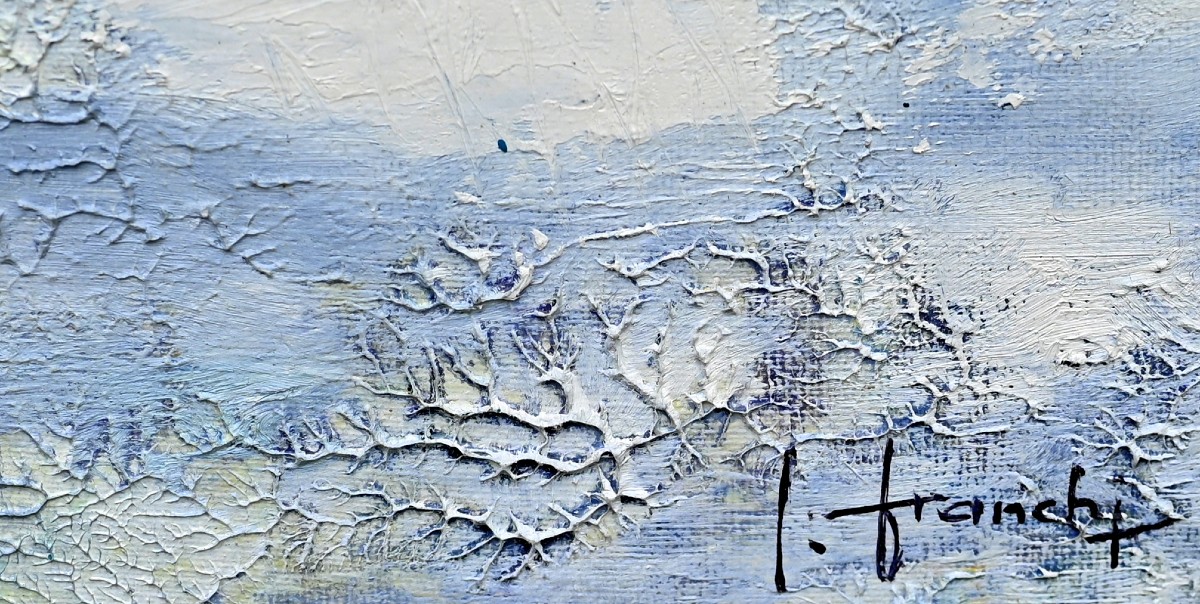 Gilbert Franchi (1925-2019) Forest Edge In Winter | Snow, Comtois, Belfort-photo-2